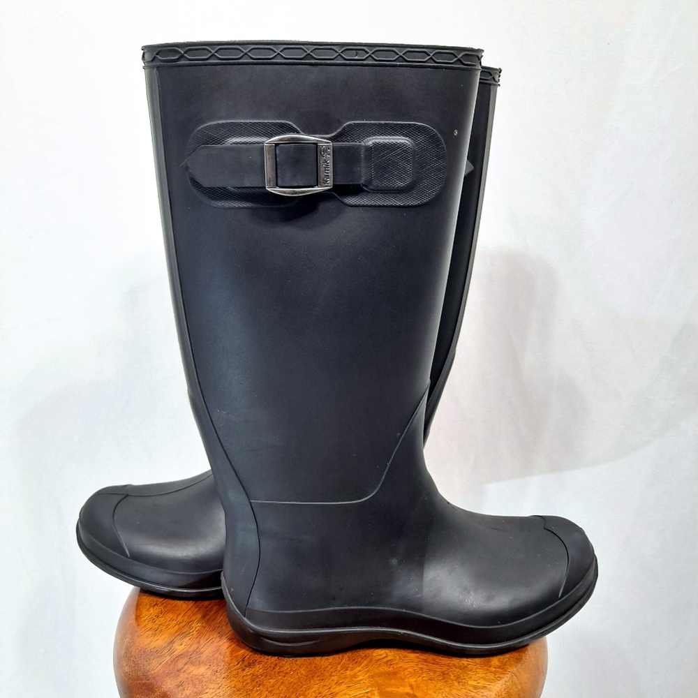 Kamik Black Olivia Tall Rubber Rain Boots